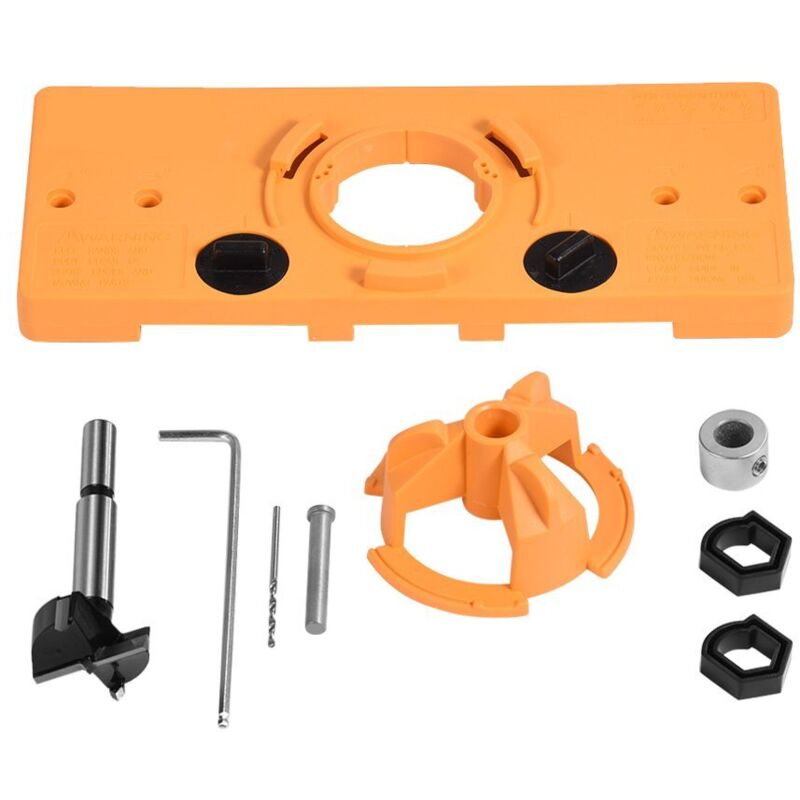 35-mm-scharnierbohrschablonen-set Mit Bohrschablone Und Bohrer. Türbohrschablonen-/formbohrer-set Für Schreinerarbeiten.