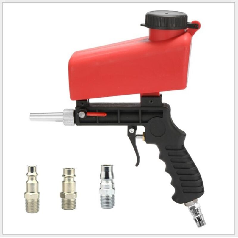 Professionelle Pneumatische Sandstrahlpistole – Entfernt Lackabplatzer Und Rost – Düse Aus Aluminiumlegierung – Ergonomischer, Rutschfester Griff