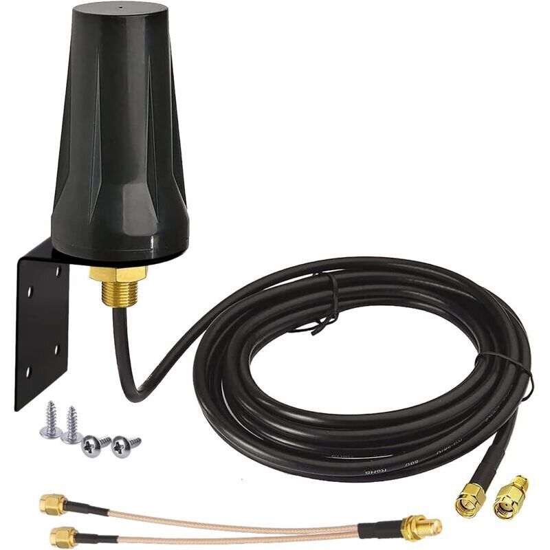 4g Lte-außenantenne 5 Dbi – Sma-stecker – Wasserdicht – 3 M Verlustarmes Koaxialkabel – Router-kompatibel, Kompatibel Mit Überwachungskameras Und Gsm/3g-geräten