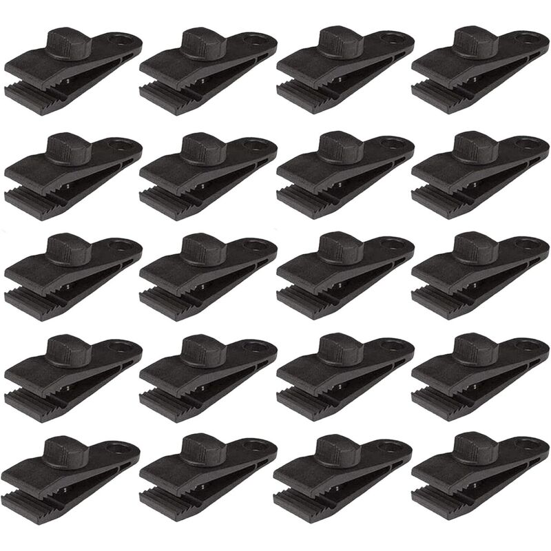 20er-pack Robuste Planenbefestigungsclips. Vielseitig Einsetzbare Verriegelungsclips. Rändelschrauben Zur Befestigung Von Campingzubehör, Markisen, Autos, Booten Und Schwimmbecken.