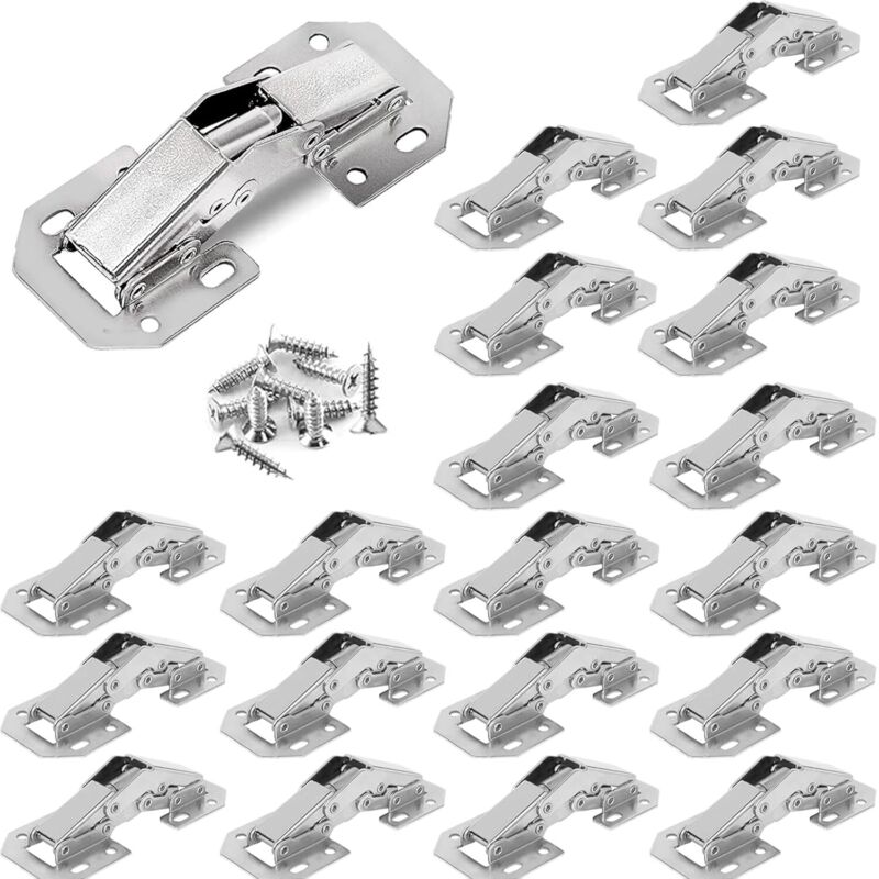 20 Stück Scharniere Für Schranktüren. 3 Zoll 90°-möbelscharniere. Scharniere Für Küchentüren, Kleiderschränke, Kommoden Und Küchenschränke.