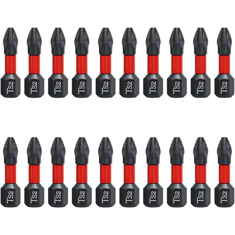 20 Magnetische 25-mm-kreuzschlitz-schraubendreherbits. Rutschfester Kreuzschlitz-bit, Magnetischer Schraubendreherbit Mit Sechskantschaft.