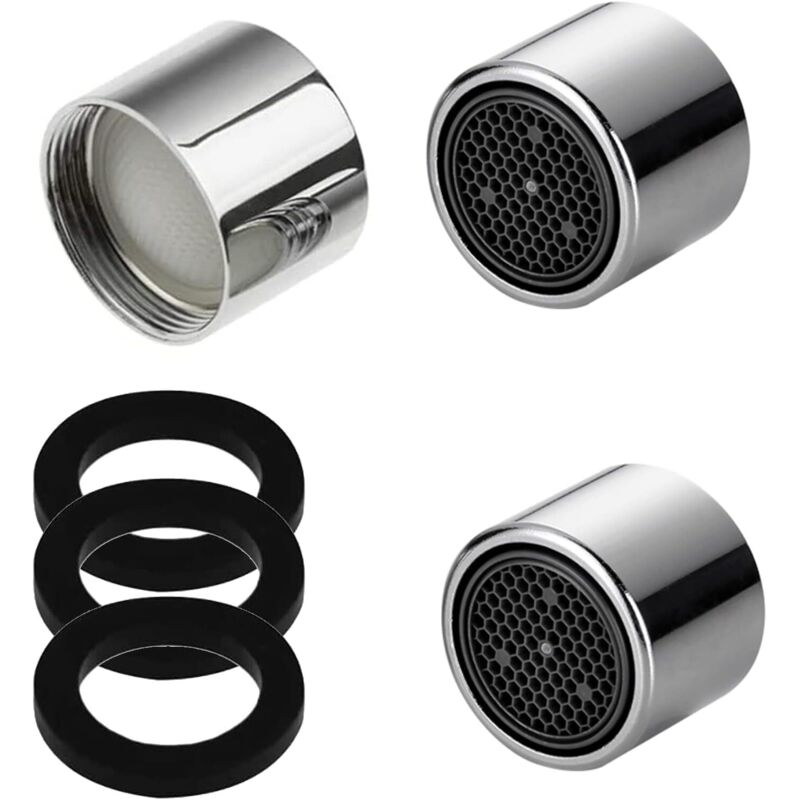 3-teiliges Strahlregler-set Für Wasserhähne. Wassersparender Strahlregler Mit Edelstahlfilter Für Bad- Und Küchenarmaturen. Inklusive 3 Dichtungen.