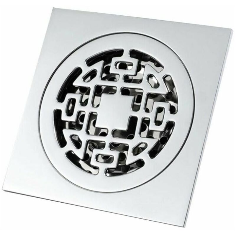 Quadratischer Duschablauf Mit Haarfanggitter – 10 X 10 Cm. Kupferfarben, Geruchshemmend. Duschablaufgitter Mit Großem Fassungsvermögen.