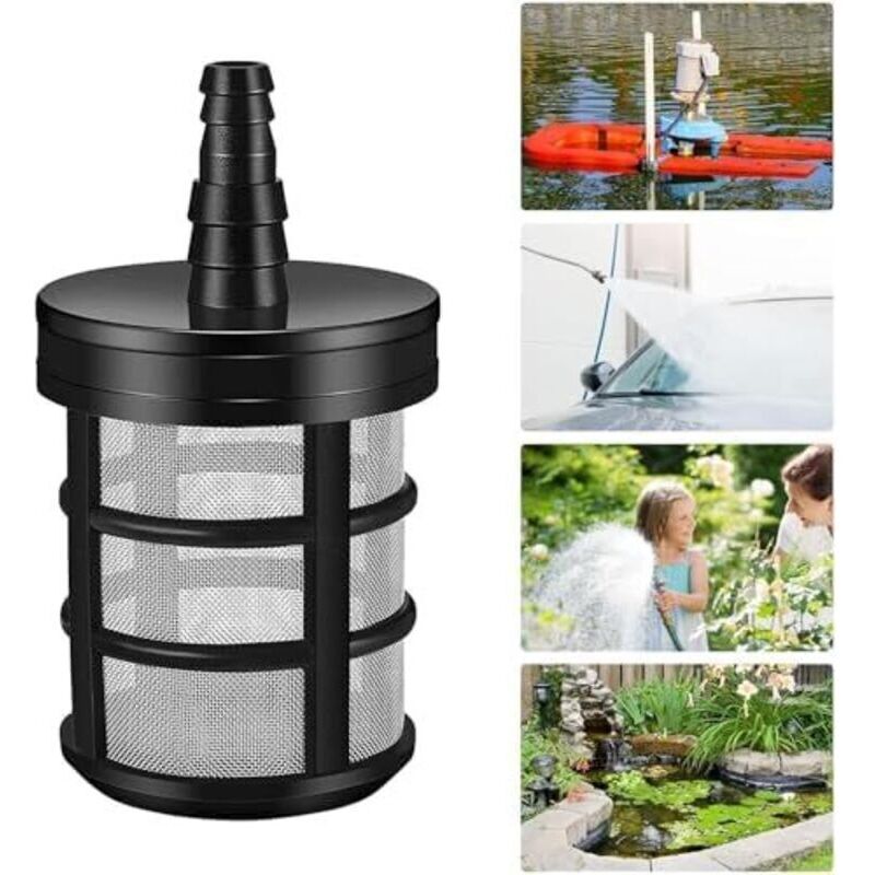 (4,6 × 4,6 × 6,4) Garten-sedimentfilter. Saugschlauchfilter. Wasserpumpensieb. Selbstansaugender Schlauchfilter. Wasserpumpen-saugfilter