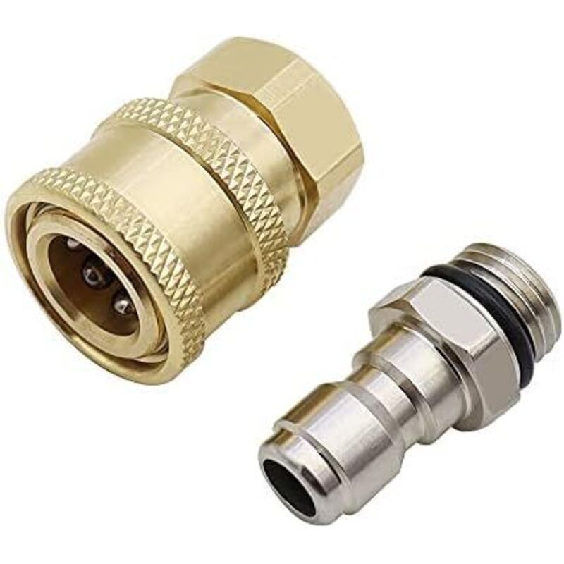 Schnellkupplungs-adapter Aus Messing (1x1x1 1/4 Zoll) Für Hochdruckreiniger, Passend Für Hochdruckpistolen