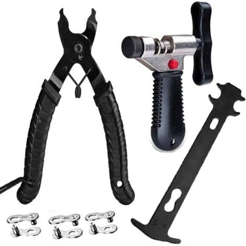 Fahrradkettenwerkzeug-set. Kettenzange + Kettennieter + Kettenprüfer + Kettenschloss