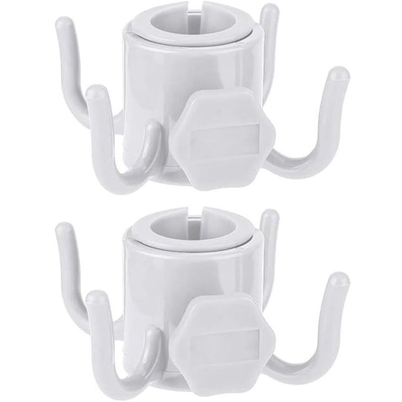 Set Mit 2 Sonnenschirmhaken (4-zinkig). Verstellbarer Haken Für Sonnenschirme Am Strand. Ideal Für Camping Und Reisen – Leicht Und Robust. Auch Für Handtücher, Taschen Und Sonnenbrillen Geeignet.