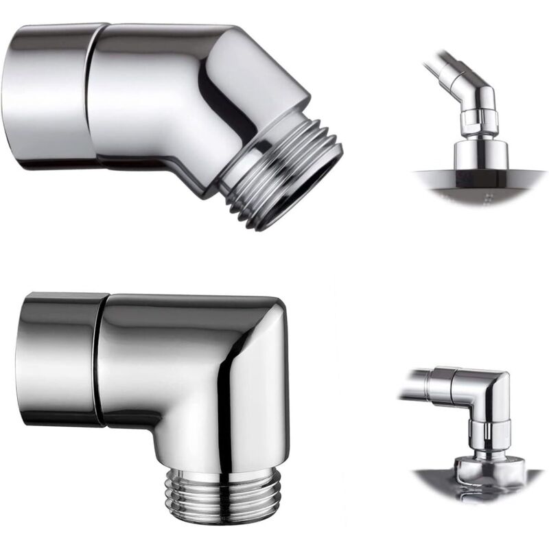 2-teiliger Duschkopfadapter Für Handbrausen. 90°/135° Winkel-duschkopfadapter. Duschkopfadapter Aus Messing. Für Universelle 1/2-zoll-duschkopfanschlüsse.