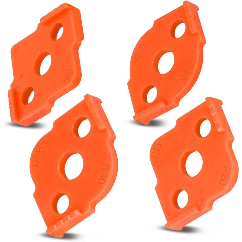 4-teiliges Schnellspann-set Für Holzbearbeitung. Abs-radius-frässchablonen, Winkelfräser. Für Rechtwinklige Bilderrahmen, Tische Und Bretter (orange).