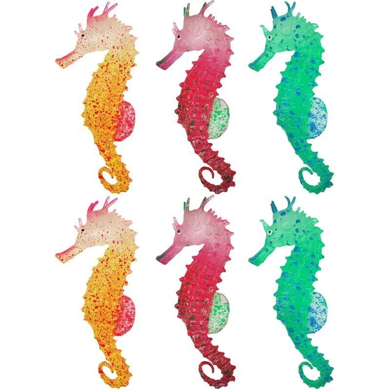 Leuchtende Silikon-seepferdchen. Künstliche Deko-seepferdchen, Leuchtende Silikon-seepferdchen, Leuchtende Aquariendekoration, Künstliche Seepferdchen-aquarienornamente