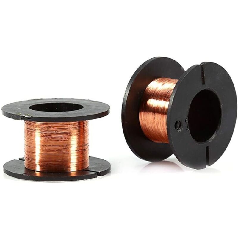 Packung Mit 5 Emaillierten Kupferdrähten, 10 M Lang – 0,1 Mm Durchmesser – Hohe Leitfähigkeit Für Elektromagnetische Anwendungen – Flexibel Und Einfach Zu Handhaben