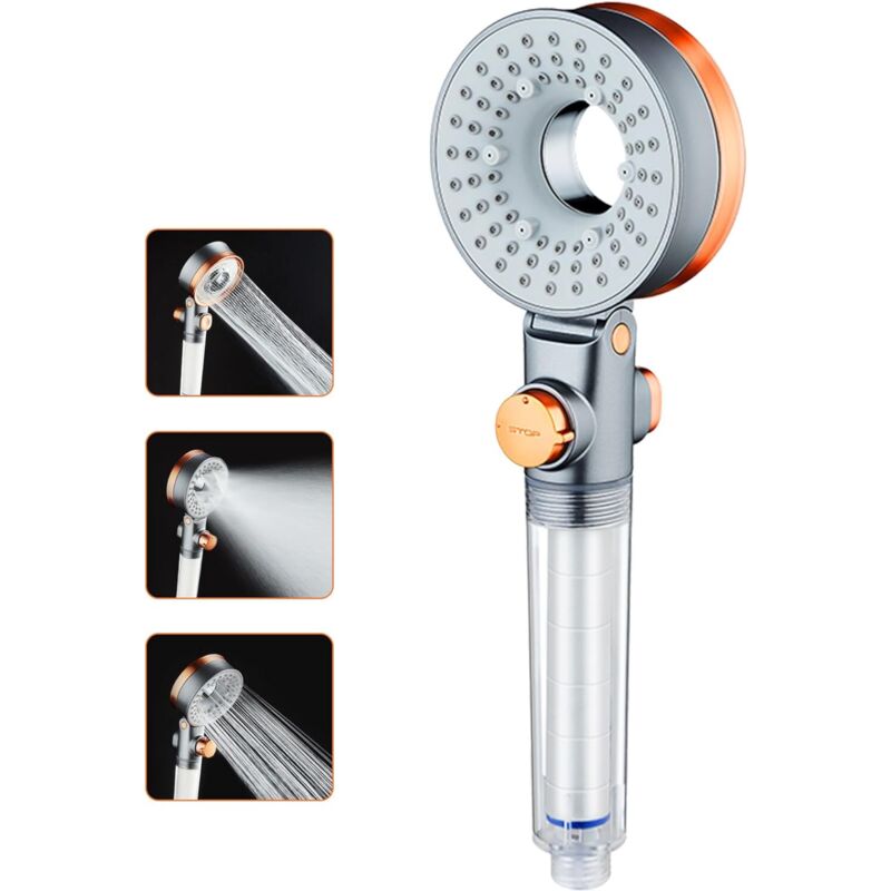 Ersatzfilter Für Wassersparende Duschköpfe. Anti-kalk-duschkopf Mit Filter. Hochdruck-duschkopf Mit 3 Strahlarten. Spa-duschkopf