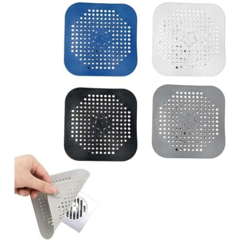 14x14 Silikon-abflusssiebe, 4er-pack. Abflusssieb. Haarsieb Für Badewanne Und Dusche. Abfluss Für Küchen- Und Badezimmerspülen.