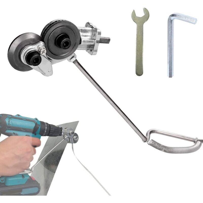Blechschneider Für Elektrische Bohrmaschinen. Nibbler-aufsatz Für Metallbohrmaschinen Mit Adapter. Diy-zubehör Für Metallbohrmaschinen. Benutzerfreundlicher Blechschneider.