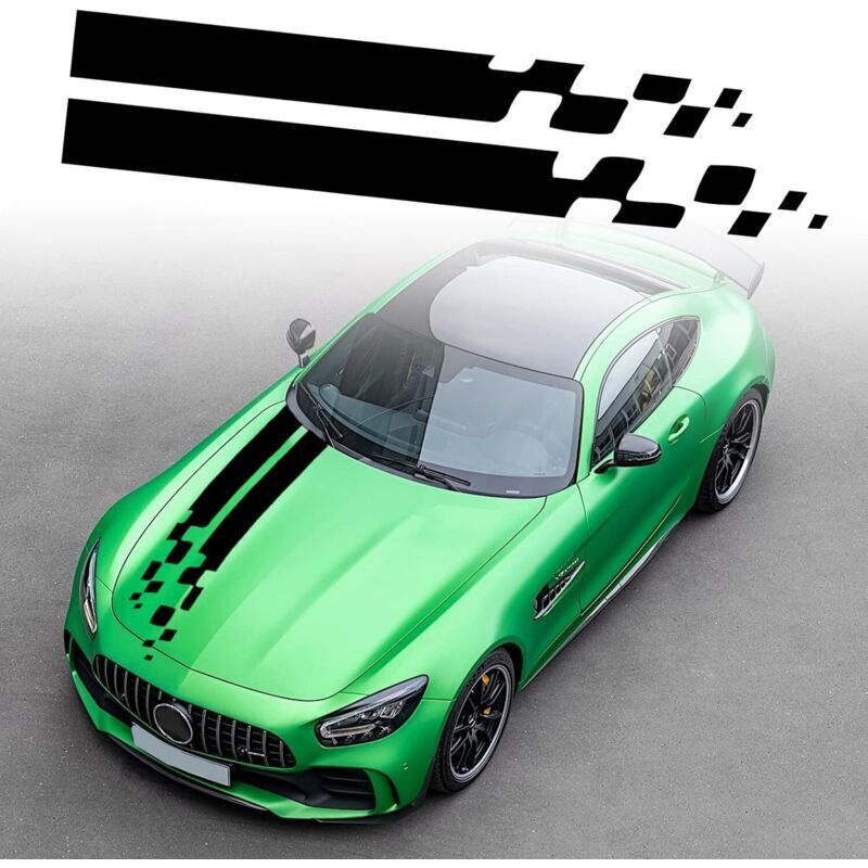Aufkleber Für Motorhaubenstreifen. Universeller Auto-rennstreifen-aufkleber Für Karosserieseiten, Motorhaube, Dach, Stoßstange, Modifizierte Vinyl-aufkleber Zur Dekoration Von Autos, Suvs Und Anderen