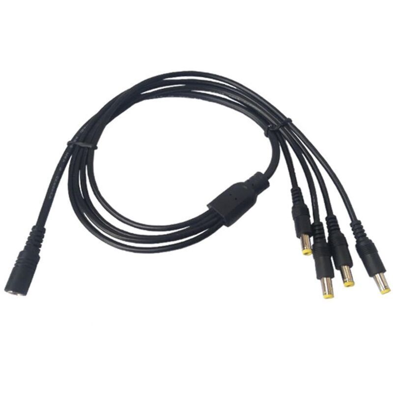 Weiblicher Stecker Auf 2/3/4/5/8/10 Männliche 2,5 X 5,5 Mm Stromverteilerkabel Für Cctv-kameras, Dvr-zubehör Und Led-lichtleisten.