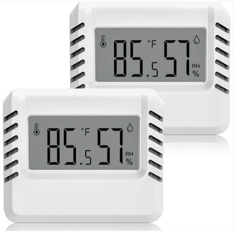 Digitales Thermometer-hygrometer. 2er-pack Mini-thermometer Für Den Innenbereich. Großes Lcd-display. Tragbar. Min-/max-speicherung. Für Zuhause, Terrarium, Kinderzimmer, Inkubator, Keller.