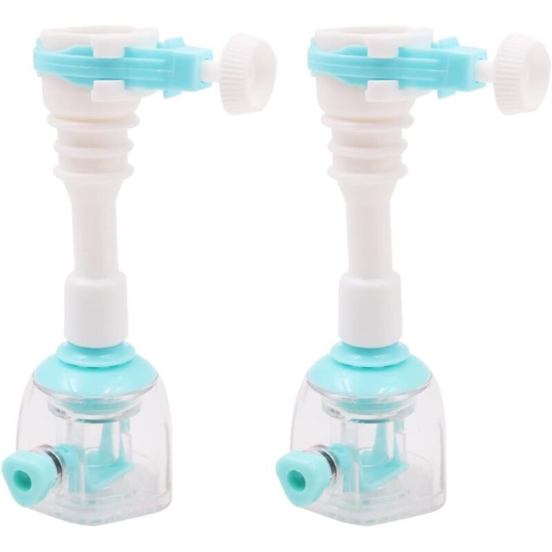 Set Mit 2 Verstellbaren 12,5-zoll-küchenarmaturverlängerungen Mit 2 Verschiedenen Wasserauslässen, Kompatibel Mit Runden Ausläufen Von 15 Bis 23 Mm Durchmesser