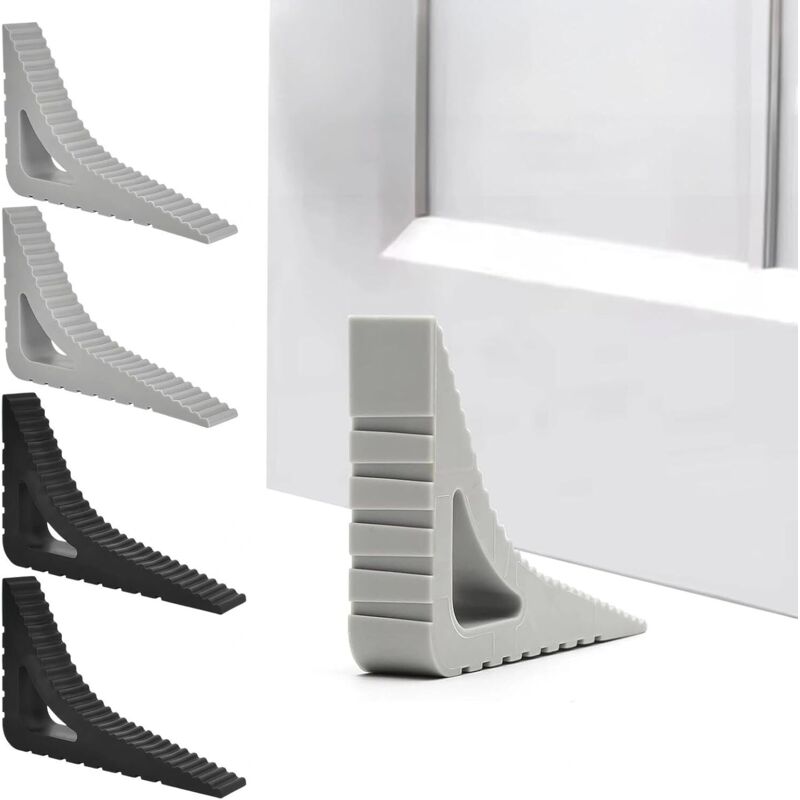 4-teiliges Set Türstopper. Dreieckige Türstopper Aus Gummi. Rutschfeste Türstopper. Werkzeuglose Montage. Für Zuhause, Hotel Und Büro.