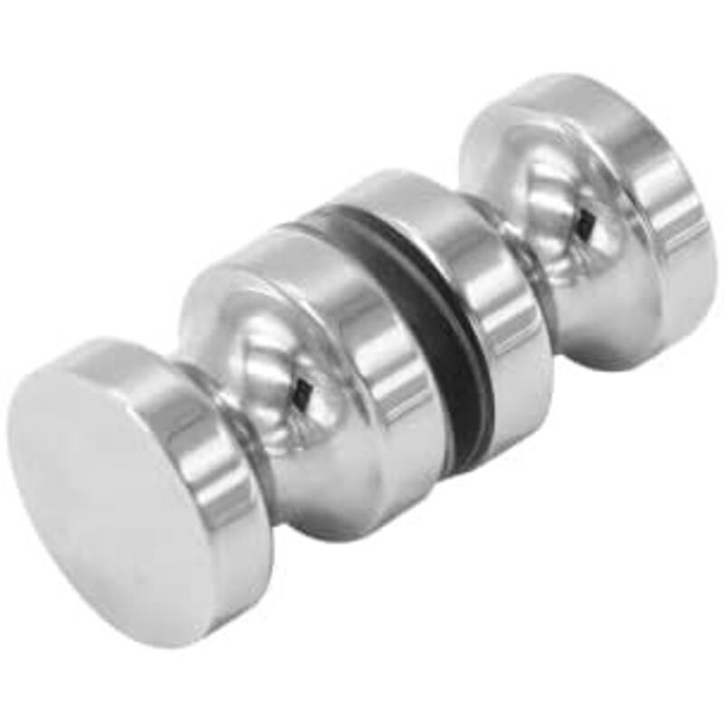 Doppelseitiger Türknauf Aus Poliertem Stahl Für Glastüren. Massiver Duschtürgriff Aus Edelstahl 304, Passend Für 6–18 Mm Starke Glastüren.