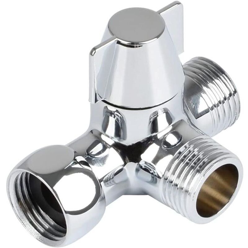 3-wege-ventil Aus Massivem Messing. 3-wege-umstellventil Für Dusche. G1/2"-t-stück. Für Dusche. Umstellventil Für Duschkopf Und Duscharm.