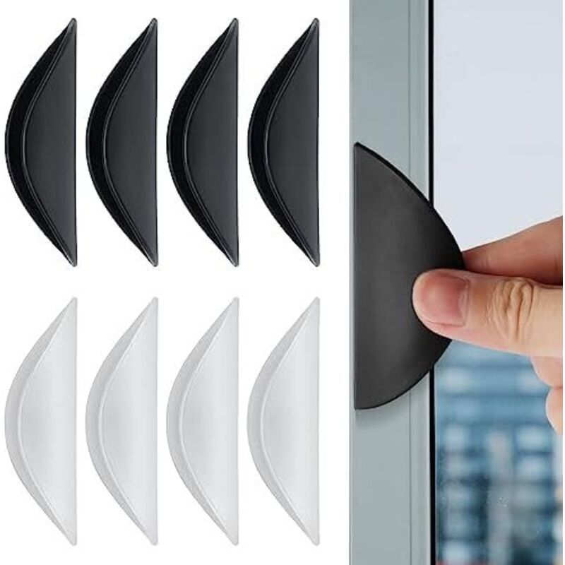 8,2 X 3,9 Cm, 8 Stück Selbstklebende Türgriffe. Selbstklebende Griffe Für Balkon- Und Terrassentüren Sowie Schubladen. Kein Bohren Erforderlich Für Möbelgriffe, Glastüren Und Fenstergriffe.