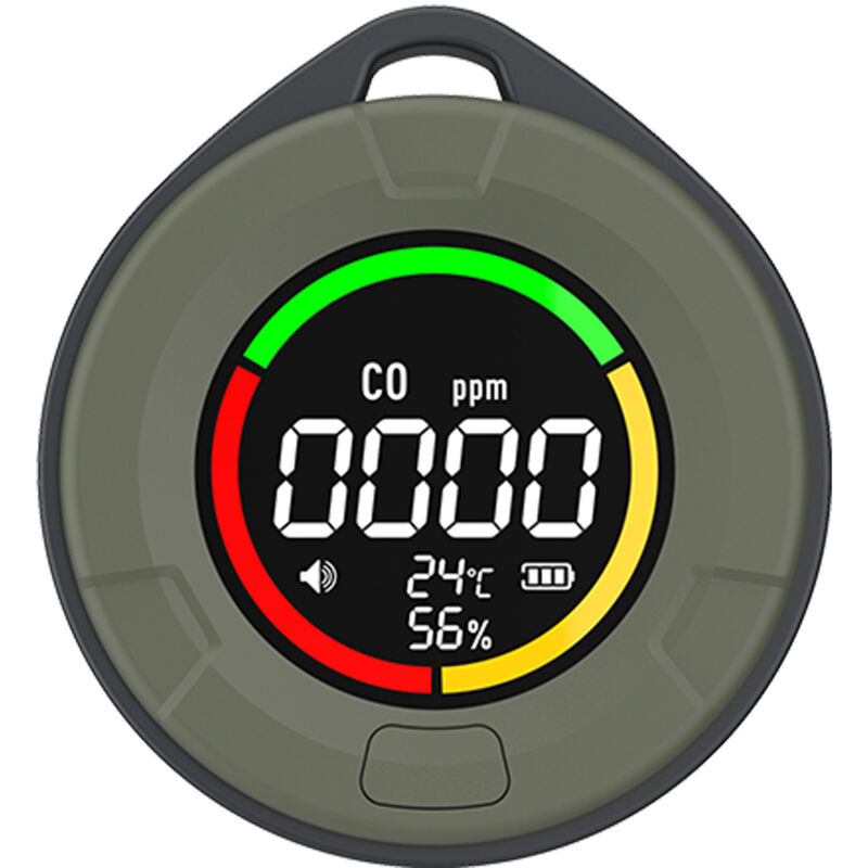 Tragbarer Co₂-detektor (7,6 × 7,6 × 3 Cm). Raumluftqualitätsmonitor Mit Ndir-sensor Und Lcd-display. Co₂-monitor Mit Alarmfunktion Für Zuhause Und Büro.