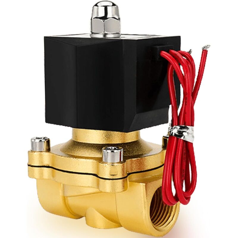 Ac220v-magnetventil Aus Messing, 1/2" G. Dn15 Magnetventil, 0–10 Mpa. Wassereinlass. Wasserverteilungsventile Für Wasser, Luft, Gas Und Öl.