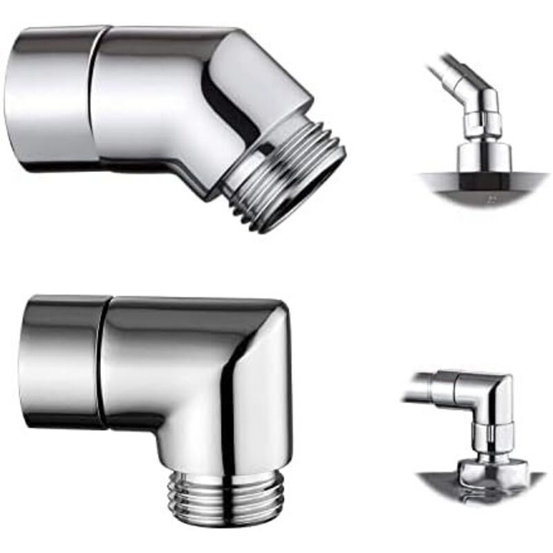 2-teiliger 90°/135°-winkel-duschkopfadapter Aus Messing. Für Handbrausen Im Badezimmer. Für Universelle 1/2-zoll-duschkopfanschlüsse.