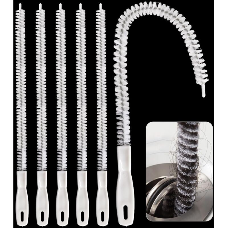 6-teiliges Abflussreinigungsbürsten-set, 45-teilige Flexible Spülbeckenreinigungsbürste, Abflussreinigungsbürste, Abflussreinigungswerkzeug Für Küche Und Bad