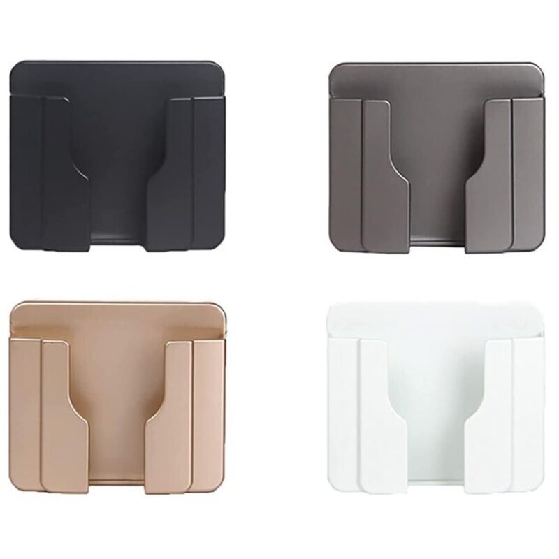 4-teiliges Set: Selbstklebende Aufbewahrungsbox Für Fernbedienungen, Wandhalterung Für Handys, Aufbewahrungsetui Für Fernbedienungen, Geeignet Für Badezimmer, Küche Und Büro