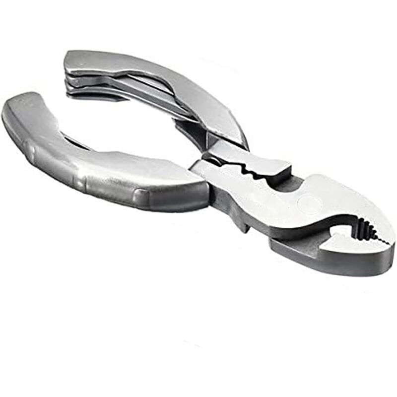 Tragbares 9-in-1-multitool Aus Edelstahl. Leicht Und Mit Zange, Schraubendreher, Abisolierzange, Türöffner Und Crimpzange Für Camping Und Outdoor-aktivitäten.