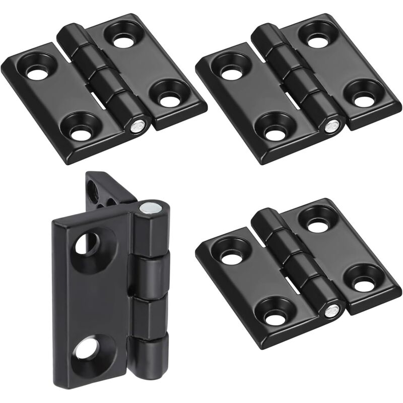 4-teiliges Türscharnier-set. Robustes Türscharnier. Aluminium-außenscharnier. Für Massive Innen- Und Außentüren. Außenmontage Mit Flachloch.