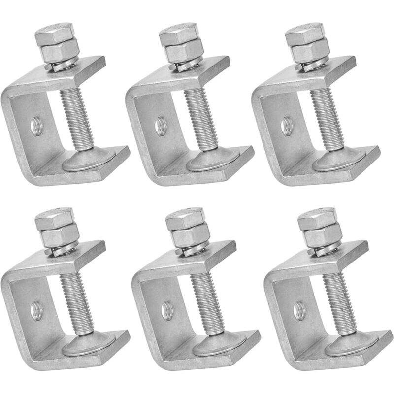 Hochleistungs-c-klemmen Aus Edelstahl. 6-teiliges Set Mit Verstellbaren Mini-c-klemmen (0–25 Mm). Klemmen Und Spannvorrichtungen Für Holzbearbeitung, Möbelbau Und Heimwerkerprojekte.