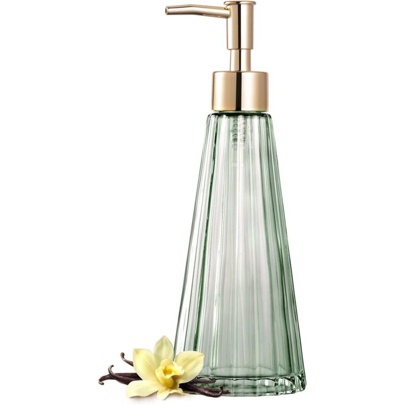 Eleganter Seifenspender Aus Glas Im Vintage-stil – Spender Für Flüssigseife, Desinfektionsmittel Und Shampoo Mit Pumpe. Rustikales Design. Handseife. Badezimmeraccessoires.