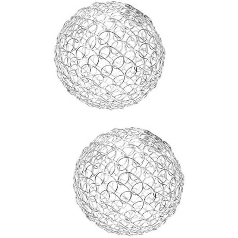 10x10 2-teiliger Lampenschirm Aus Schmiedeeisen, Nachttischlampenschirm, Kronleuchterlampenschirm, Kugellampenschirm, Lampenabdeckung Aus Eisen, Schreibtischlampenzubehör, Sphärische Wandleuchte
