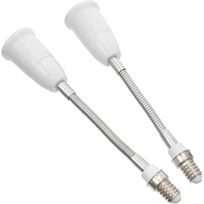 Set Mit 2 E14-auf-e27-verlängerungsfassungen Für Glühbirnen – Faltbarer Glühbirnenadapter Mit Schraubsockel – Verstellbar – Für Den Hausgebrauch – 19 – 5