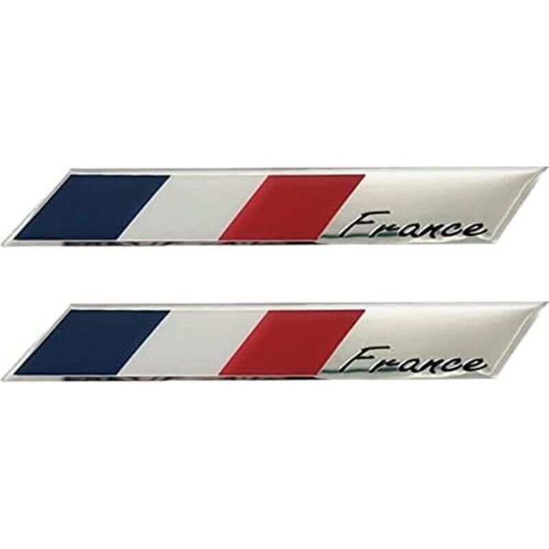 (10×1,5×0,2) Frankreich-autoaufkleber. 2 Stück 3d-autoaufkleber Mit Französischer Flagge Zur Dekoration, Außenzubehör