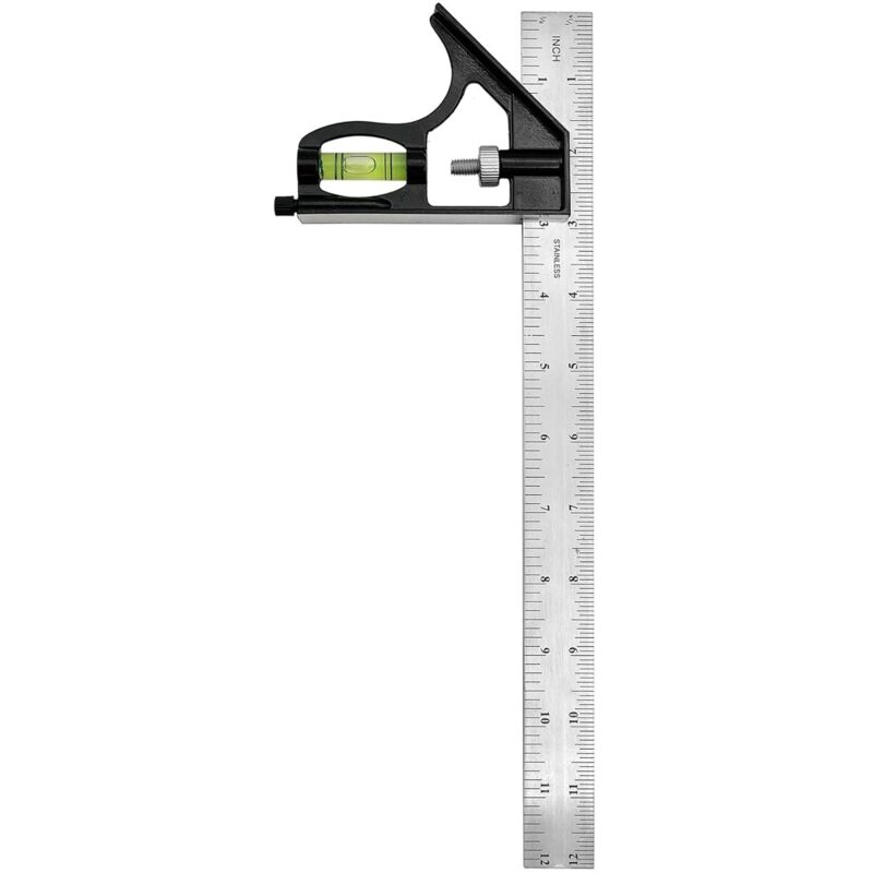 30,5" Kombinationswinkel. Markierungen Von 45 Bis 90 Grad. Messwerkzeuge Für Die Holzbearbeitung. Kombinationswinkel-set. Metalllineal. T-winkel. Metallwinkel