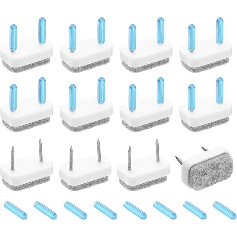 12 Filzgleiter Zur Nagelmontage. Rechteckige Filzgleiter, Möbelgleiter, Bodenschoner Für Holzmöbel, Tische, Sofas Und Beine.