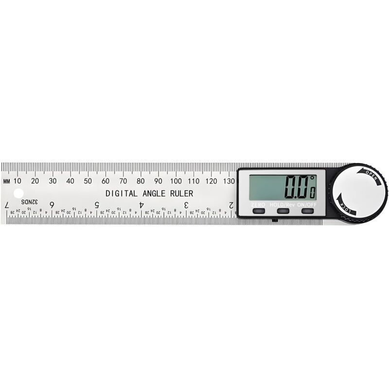 Digitaler Winkelmesser. 400 Mm Langer Digitaler Winkelmesser Aus Edelstahl Mit Großem Lcd-display Für Holzbearbeitung Und Bauwesen.