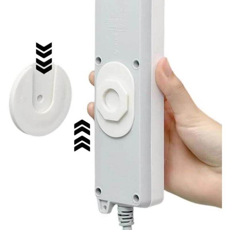 Set Mit 2 Selbstklebenden Steckdosenleistenhaltern – Bohrfreie Wandmontage – Für Steckdosen, Router Und Küchen