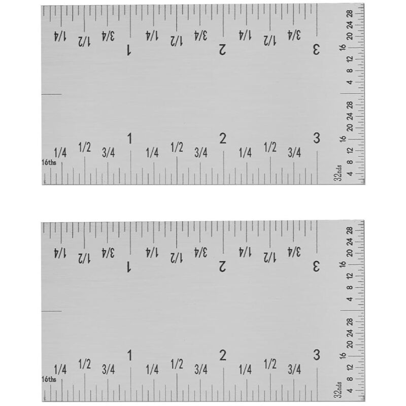 2er-pack Taschenlineale, 9-zoll-winkellineale Aus Edelstahl Mit Matter Oberfläche, Präzisionsmesswerkzeug Für Die Holzbearbeitung Mit Graduierung, 4 Kanten Für Optimale Ablesbarkeit