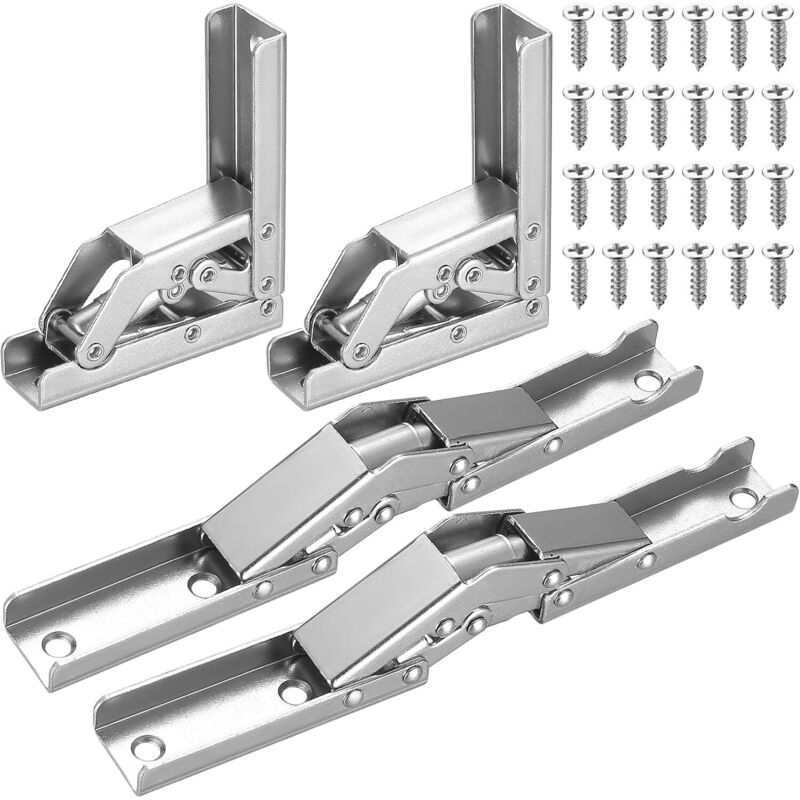 4 Türscharniere. Klappbare Regalscharniere (90°/180°). Scharniere Für Klappbare Konsolentische. Scharniere Für Schranktüren, Tische Und Möbel.