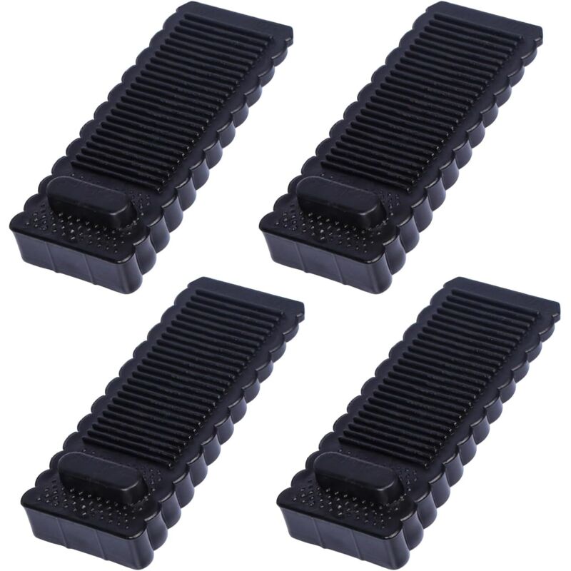 4-teiliges Set Türstopper Aus Gummi. Rutschfeste, Langlebige Türstopper, Torstopper, Stapelbare Türstopper Für Alle Arten Von Bodenbelägen Im Innen- Und Außenbereich.