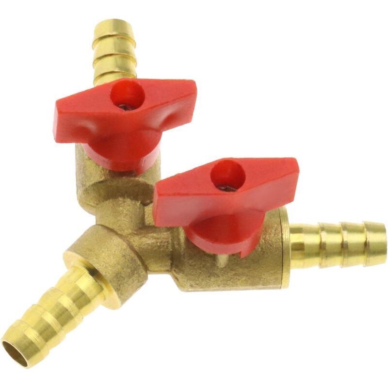 3-wege-schlauchverschraubung Aus Messing Für Öl, Kraftstoff Und Wasser – 8 Mm
