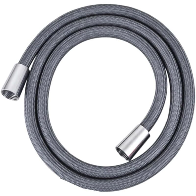 M Langer, Flexibler Duschschlauch Aus Nylon. Knickfest. Geeignet Für Warm- Und Kaltwasser. Abs-duschschlauch Mit Standard-g1/2-anschluss. Grau.
