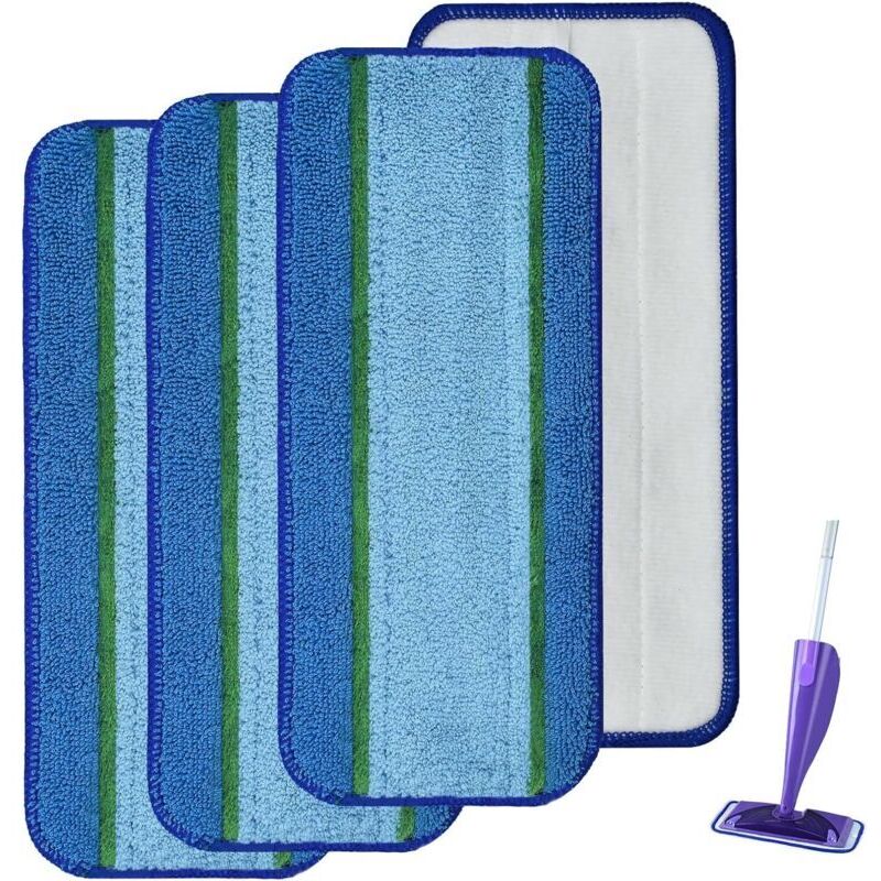 4 Wiederverwendbare Wischmopp-pads, Kompatibel Mit Swiffer Wetjet. Waschbare Mikrofaser-ersatz-wischmopp-pads Für Die Reinigung.