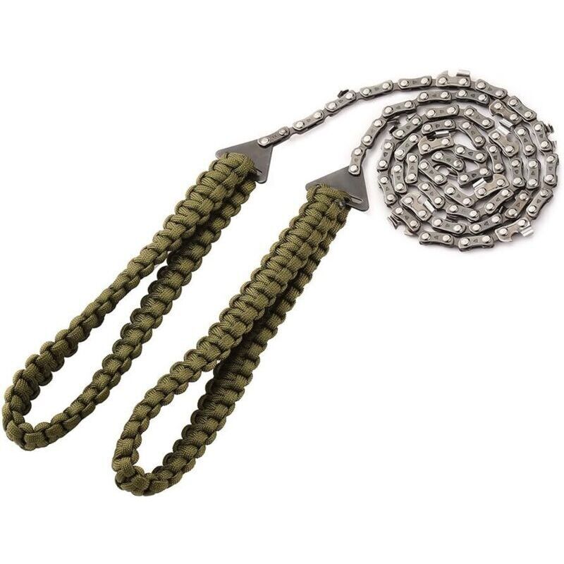 Tragbare Kettensäge Mit Seilgriffen, Fallschirm, Multifunktional, Inklusive Nylon-tragetasche. Kabelsäge Für Survival-ausrüstung. Camping